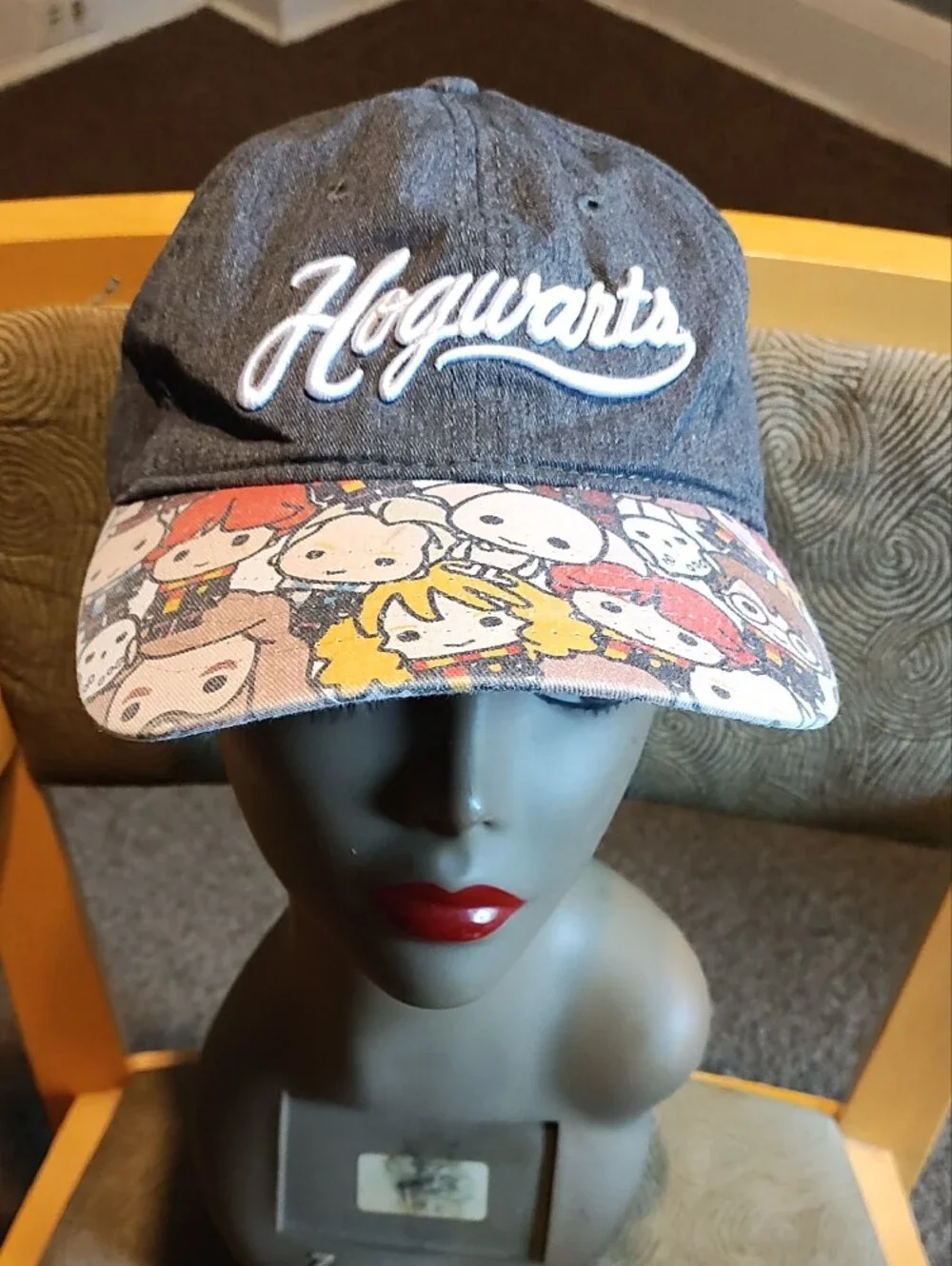Hogwarts Children's Cap with Character Print Visor - Gray Denim